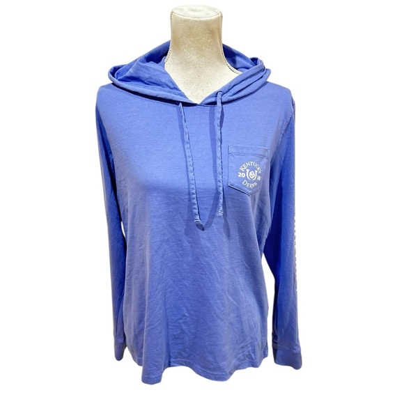Vineyard Vines Tops - Vineyard Vines Periwinkle blue Hoodie collaboration Kentucky derby 2018 medium